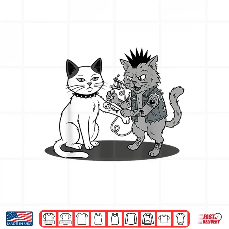 Design Cat Tattooing Cat Funny Inked Kitty Professional Meme Shirt