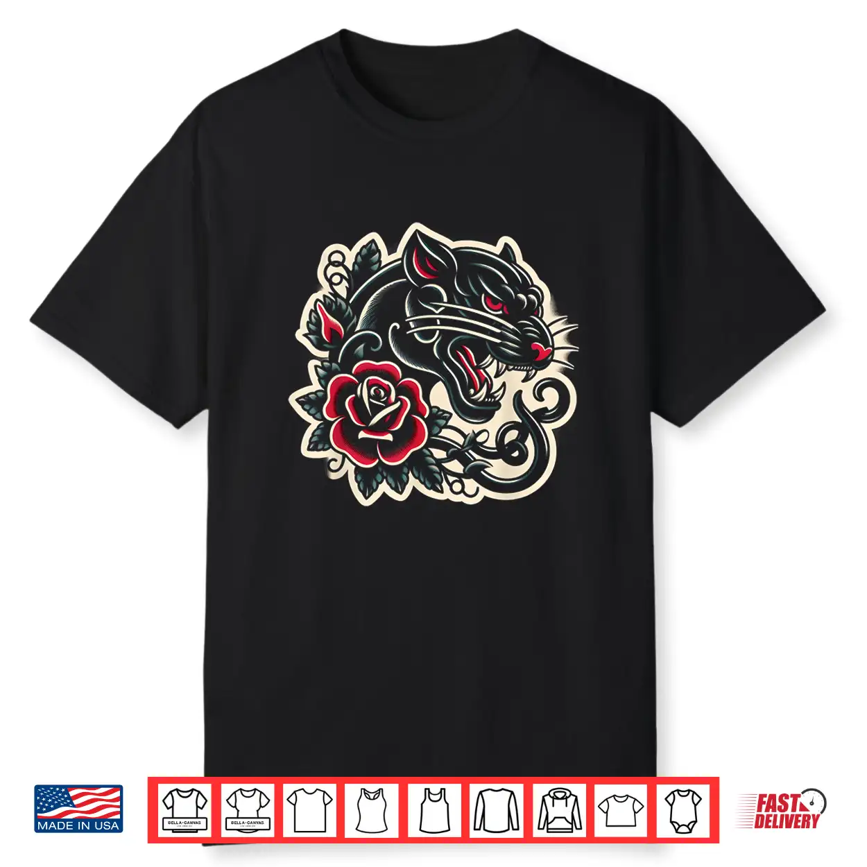 Panther American Traditional Tattoo Artist Professional Shirt Panther American Traditional Tattoo Artist Professional Shirt