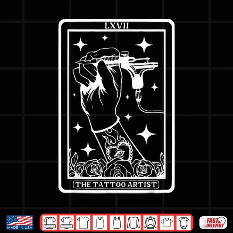 Design Tattoo Artist Tarot Card Machine Artistic Drawing Shirt