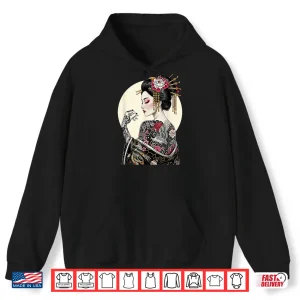 Tattooed Geisha Japanese Souvenir Cultural Graphic Shirt 1 Hoodie Tattooed Geisha Japanese Souvenir Cultural Graphic Shirt