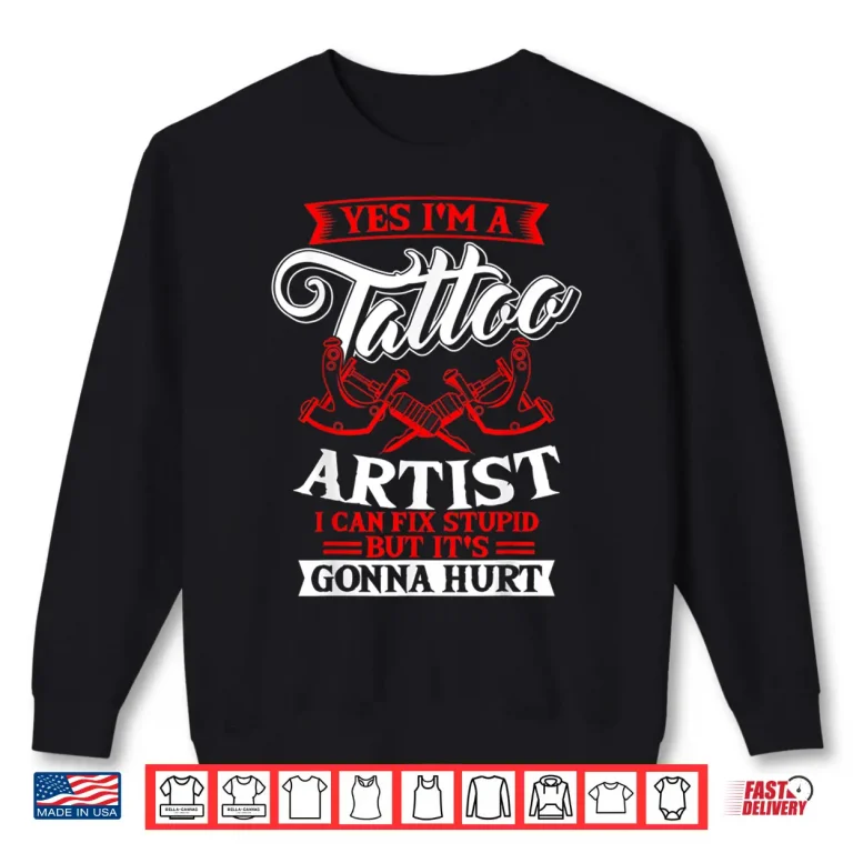Sweatshirt Tattooist Tattooing Symbolic Pigment Professional Shirt
