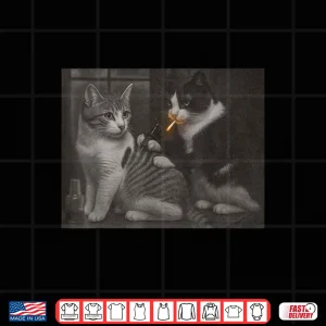 Design Vintage Cat Tattoo Inked Kitty Humor Artistic Meme Shirt