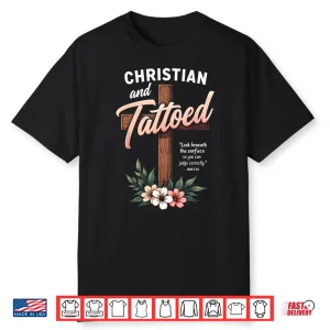 Vintage Tattoo Fan Faith Based Scriptural Graphic Shirt