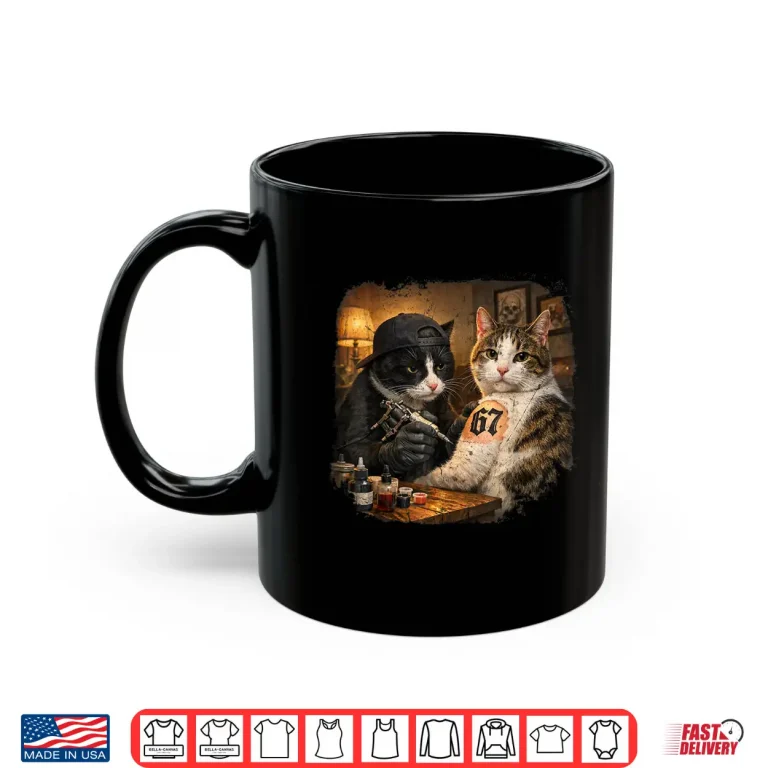 Mug Vintage Cat Tattoo Inked Kitty Sixty Seven Meme Shirt