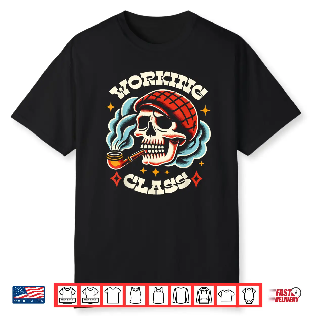 Working Class Skull Traditional Inked Artist Shirt Working Class Skull Traditional Inked Artist Shirt