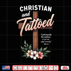 Design Vintage Tattoo Fan Faith Based Scriptural Graphic Shirt