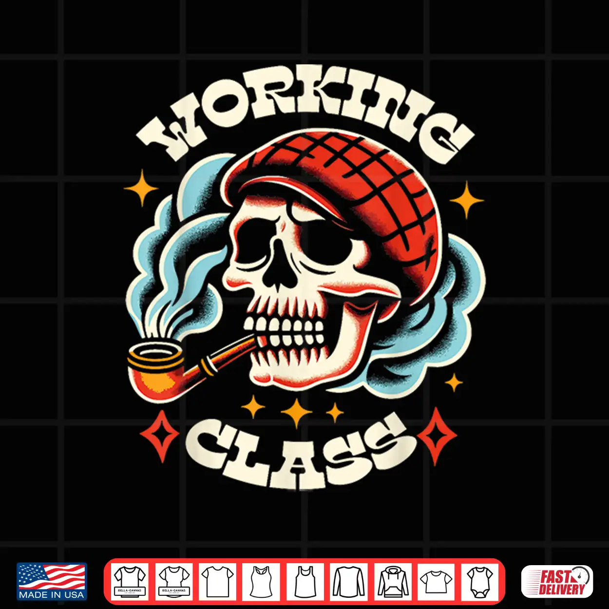 Working Class Skull Traditional Inked Artist Shirt Working Class Skull Traditional Inked Artist Shirt