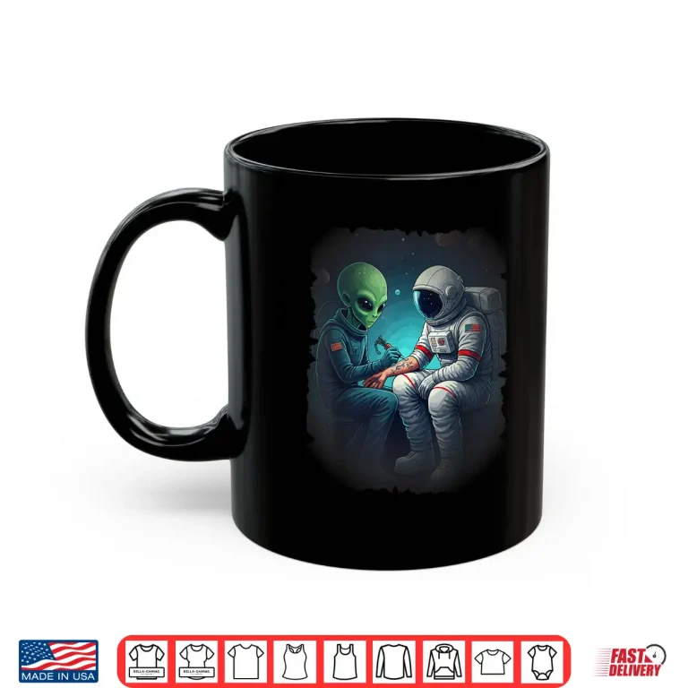 Mug Alien Tattooing Astronaut Professional Ink Art Tattooist Shirt
