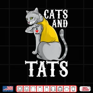 Cats And Tats Feline Ink Aesthetic Graphic Shirt 4 Design Cats And Tats Feline Ink Aesthetic Graphic Shirt
