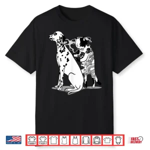 Funny Cat And Dog Tattoo Artist Drawing Artistic Shirt
