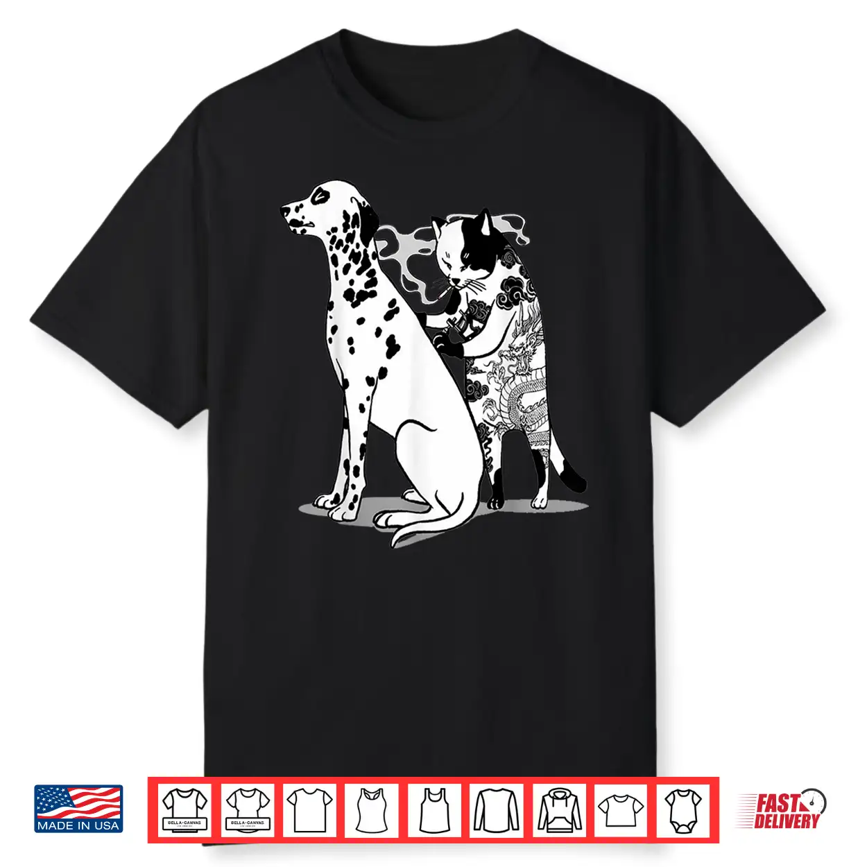 Funny Cat And Dog Tattoo Artist Drawing Artistic Shirt Funny Cat And Dog Tattoo Artist Drawing Artistic Shirt