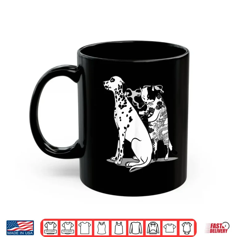 Mug Funny Cat And Dog Tattoo Artist Drawing Artistic Shirt