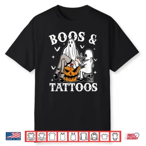 Ghosts Pumpkin Tattoo Artist Halloween Boos And Tattoos Shirt