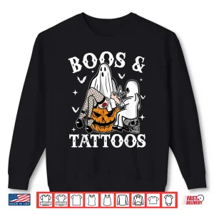 Ghosts Pumpkin Tattoo Artist Halloween Boos And Tattoos Shirt 2 Sweatshirt Ghosts Pumpkin Tattoo Artist Halloween Boos And Tattoos Shirt