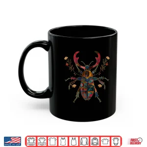 Mug Stag Beetle Flowers Insect Tattoo Artist Entomology Shirt