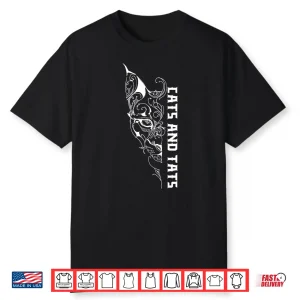 Tattoo Artist Cats And Tats Feline Aesthetic Shirt