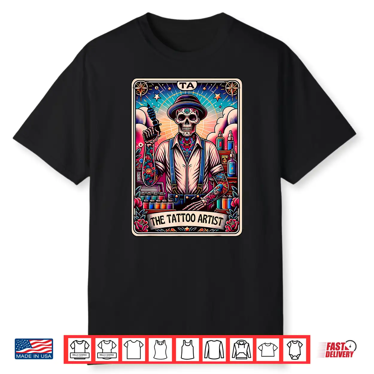 Tattoo Artist Skeleton Drawing Mystic Tarot Aesthetic Shirt Tattoo Artist Skeleton Drawing Mystic Tarot Aesthetic Shirt