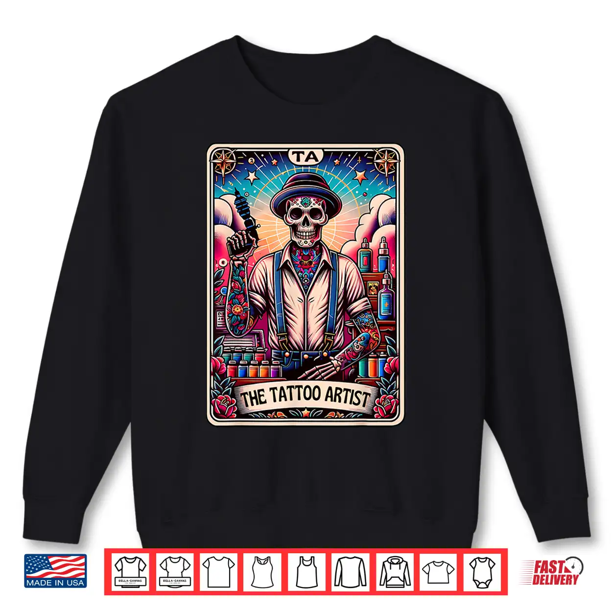 Tattoo Artist Skeleton Drawing Mystic Tarot Aesthetic Shirt Tattoo Artist Skeleton Drawing Mystic Tarot Aesthetic Shirt