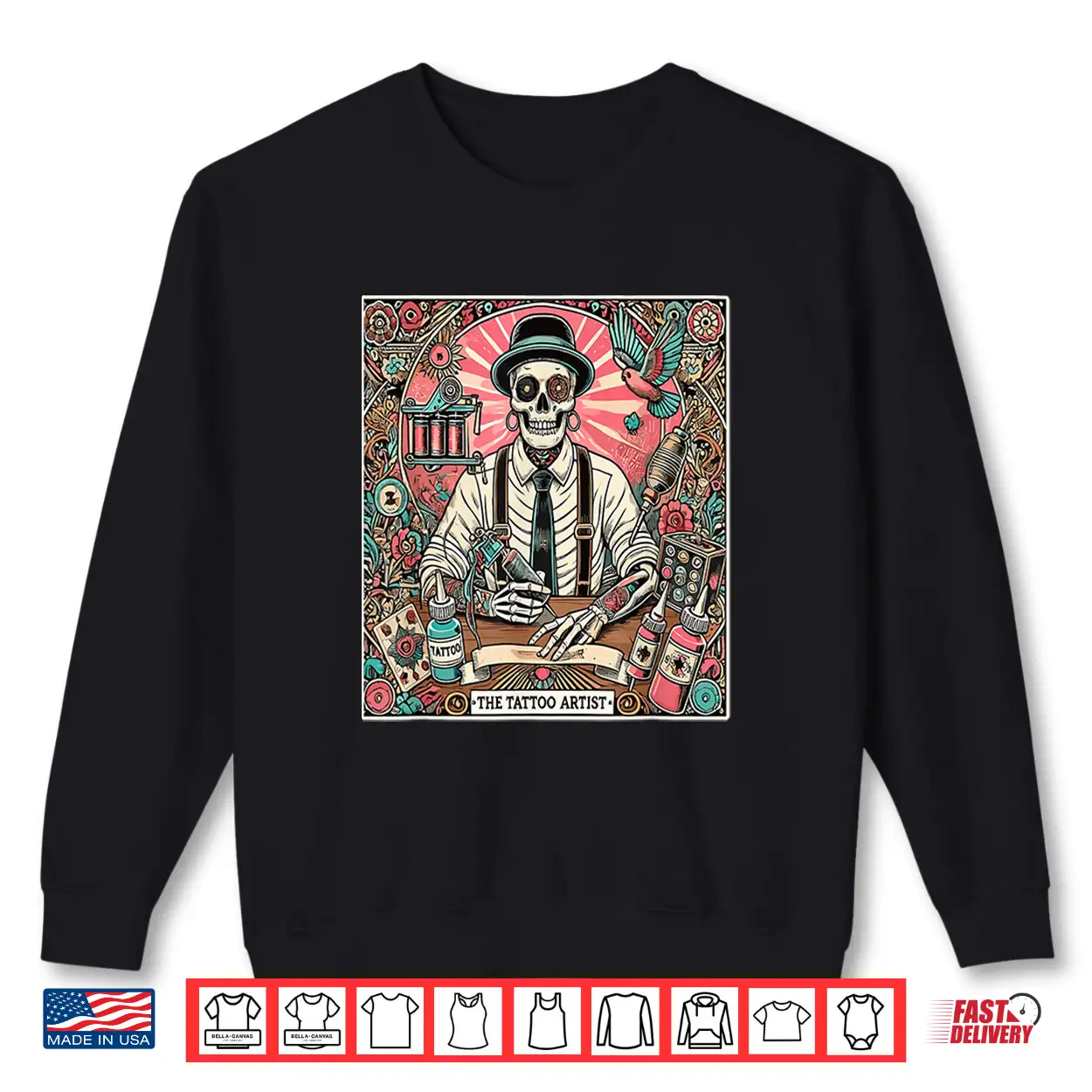 Tattoo Artist Tarot Card Skeleton Drawing Aesthetic Shirt Tattoo Artist Tarot Card Skeleton Drawing Aesthetic Shirt