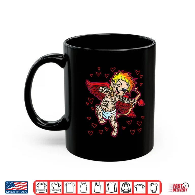 Mug Tattooed Cupid Tattoo Artist Valentines Day Holiday Shirt