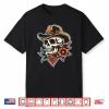Cowboy Skull Traditional Tattoo Artist Inked Graphic Shirt