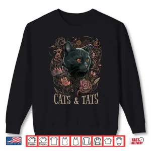 Sweatshirt Cats And Tats Feline Lover Professional Pet Owner Shirt