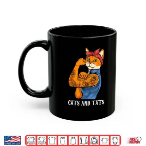 Mug Cats And Tats Tattoo Cat Feline Aesthetic Graphic Shirt