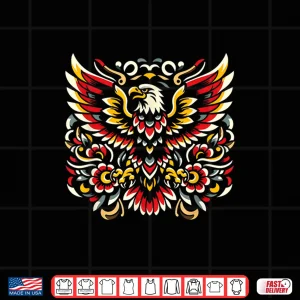 Design Eagle American Traditional Tattoo Artist Inked Graphic Shirt
