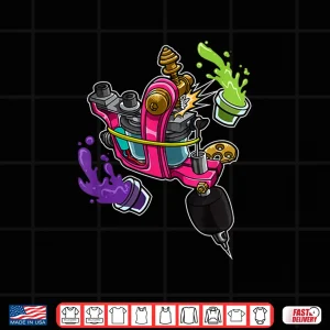 Design My Coil Loves Color Tattoo Machine Professional Artist Shirt