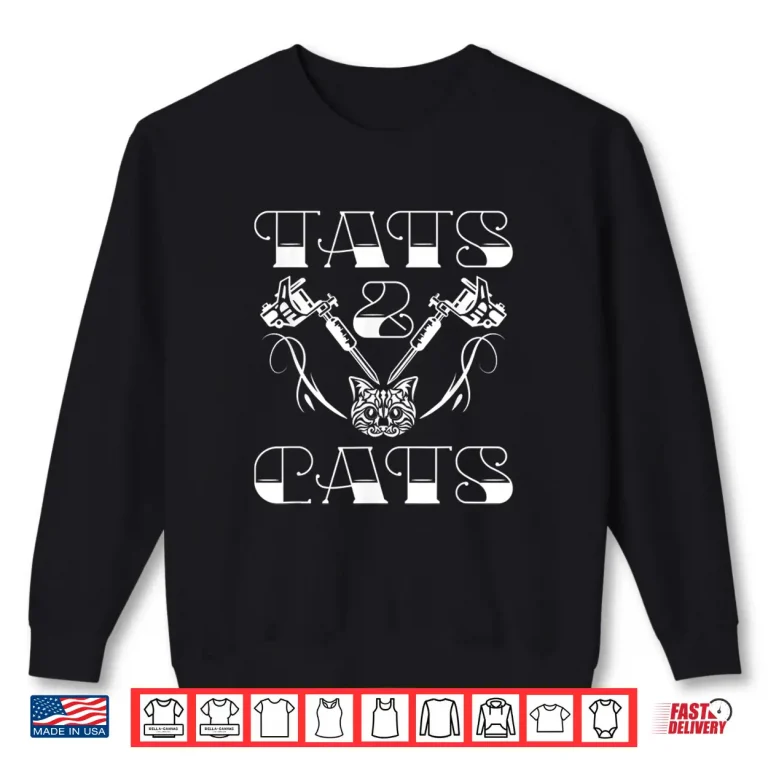 Sweatshirt Tats And Cats Tattoo Feline Aesthetic Artistic Shirt