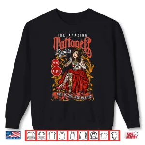 Sweatshirt Tattooed Lady Circus Freak Show Carnival Vintage Graphic Shirt