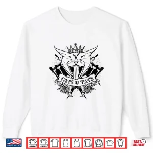 Sweatshirt Cats And Tats Tattoo Gun Feline Lover Professional Shirt