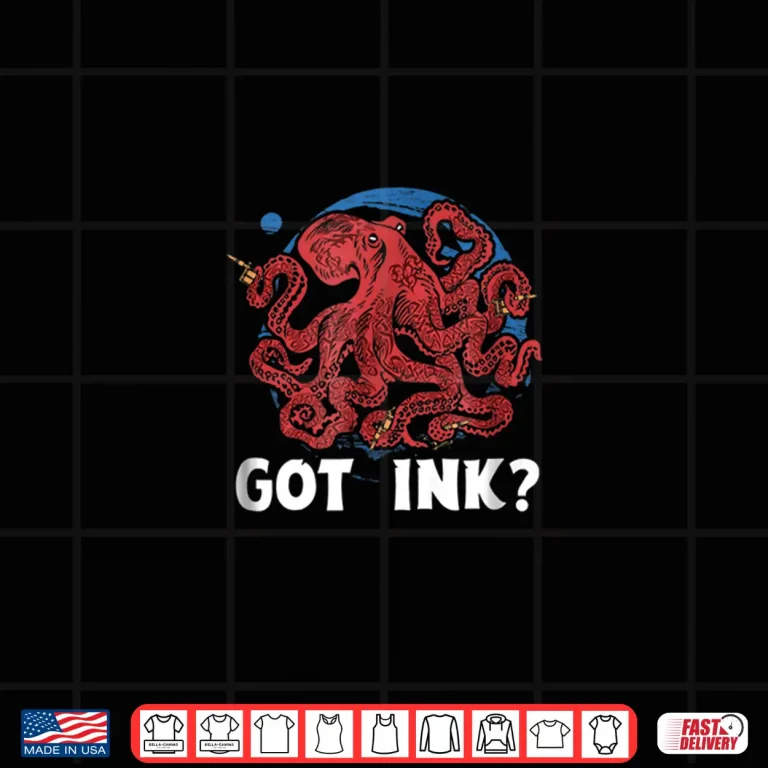 Design Got Ink Body Art Octopus Tattoo Artist Graphic Shirt