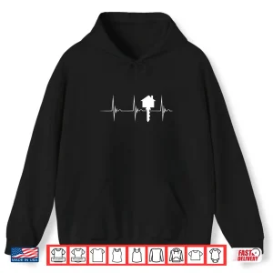 Hoodie Realtor Real Estate Heartbeat Pulse House Broker Shirt