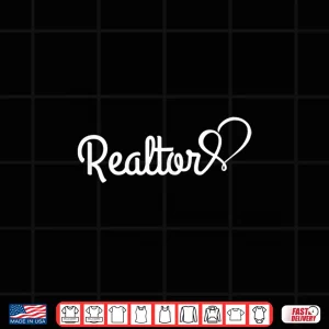 Design Realtor Real Estate Heart House Rent Broker Shirt