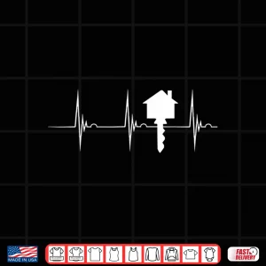 Design Realtor Real Estate Heartbeat Pulse House Broker Shirt