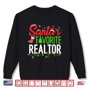 Sweatshirt Santas Favorite Realtor Christmas Real Estate Agent Shirt
