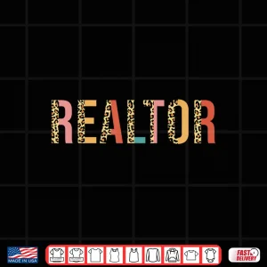Design Realtor Real Estate Leopard Print Aesthetic Shirt