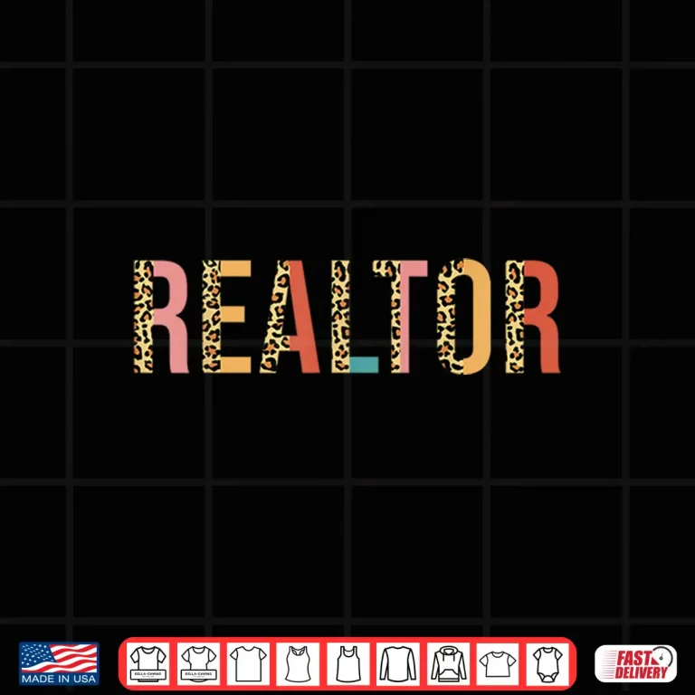 Design Realtor Real Estate Leopard Print Aesthetic Shirt