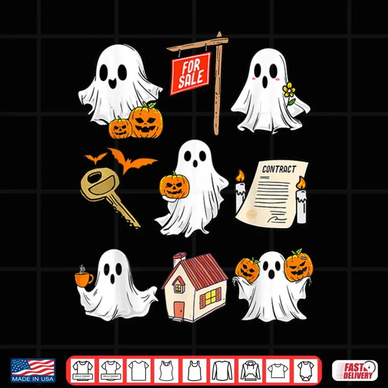 Design Halloween Real Estate Spooky Ghost Boo Broker Realtor Shirt