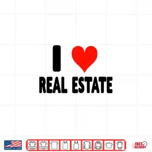 Design Love Real Estate Selling Homes Professional Heart Shirt