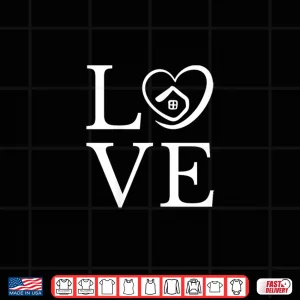 Design Realtor Real Estate Agent Valentine Love Heart Shirt