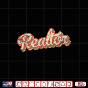 Design Retro Style Realtor Vintage Broker Real Estate Agent Shirt