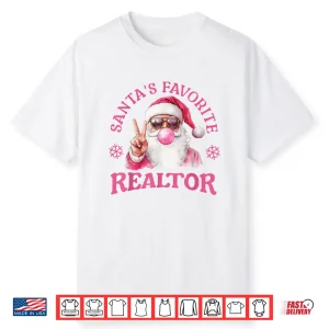 Santas Favorite Realtor Christmas Professional Agent Shirt
