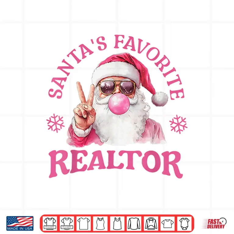 Design Santas Favorite Realtor Christmas Professional Agent Shirt