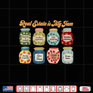 Design Retro Real Estate Is My Jam Professional Agent Shirt