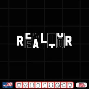 Design Rotating Letters Realtor Professional Broker Graphic Shirt
