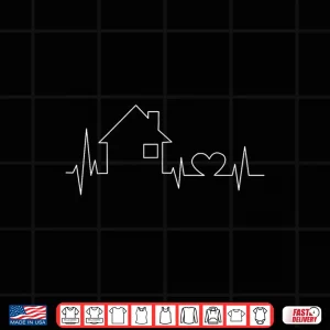 Design Realtor Heartbeat House Ekg Pulse Professional Shirt 1