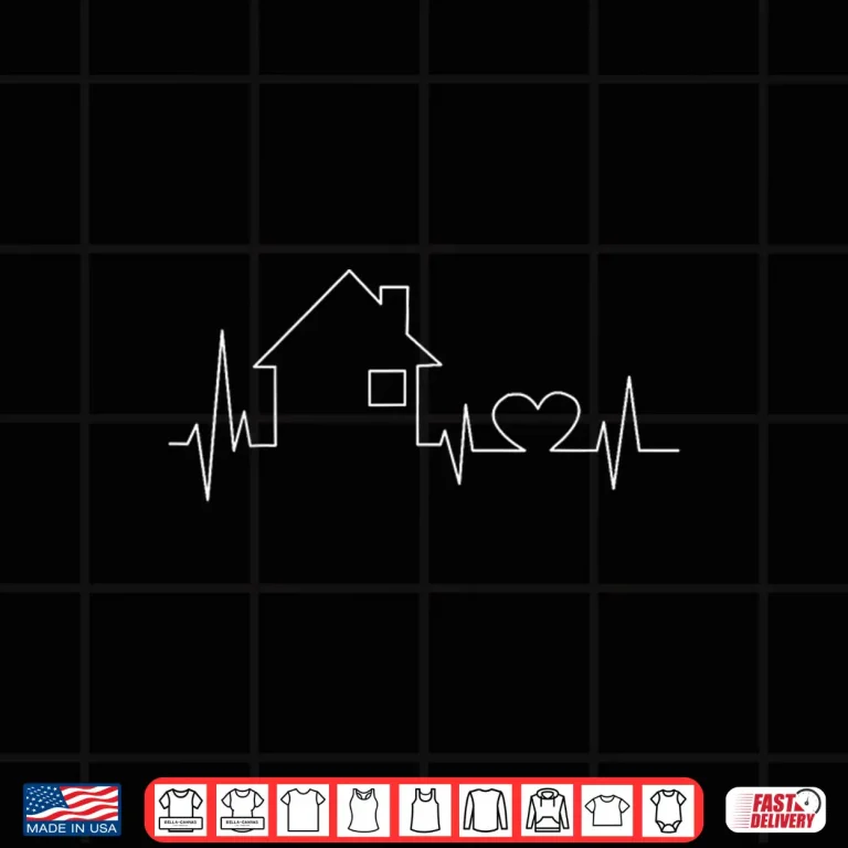 Design Realtor Heartbeat House Ekg Pulse Professional Shirt 1