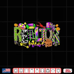 Design Realtor Krewe Mardi Gras Festive Fat Tuesday Graphic Shirt 1